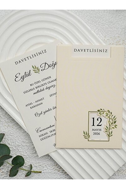 ERDEM EKONOM 50 Adet Düğün, Nişan, Nikah Davetiyesi, Baskı Hariçtir 192711