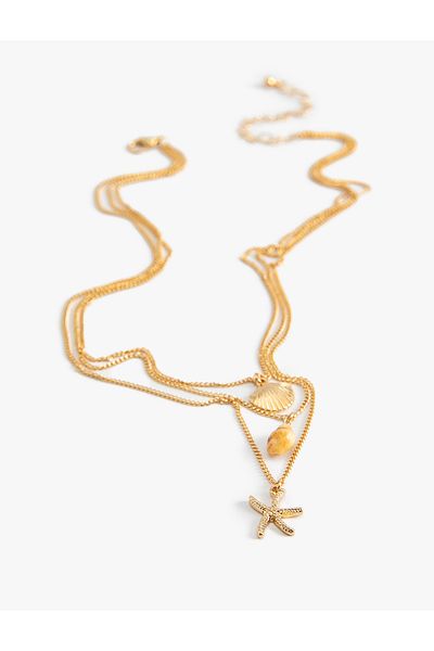 Koton Starfish Necklace Folded Chain