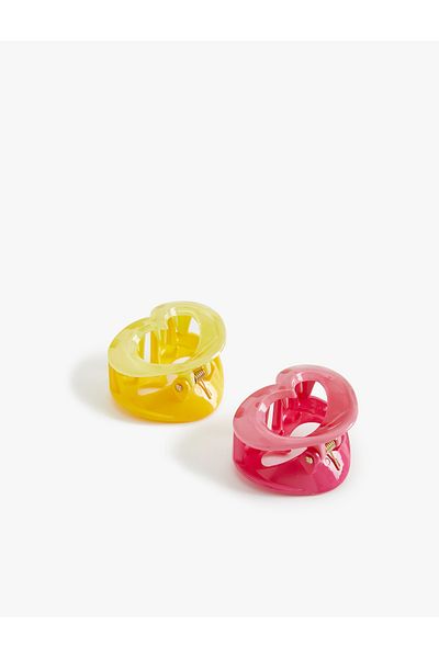 Koton 2-Piece Heart Buckle Set with Clip