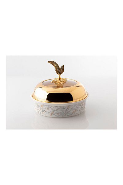 Dania Multi-Use Serving Plate Gold/White 27x27x7cm