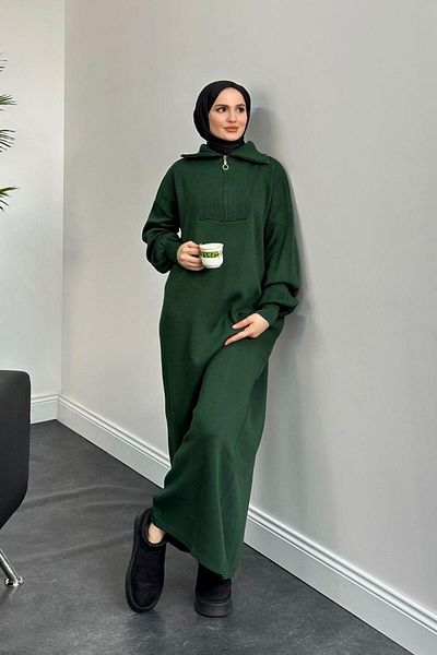 MERVEN AKYÜZ Emerald Jairo Oversize Knitwear Dress - Zippered
