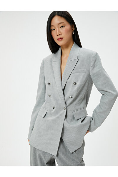 Koton Dvostruki blejzer sa džepovima i dugmadima - standardni rez