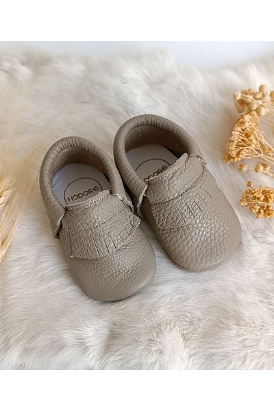 Hodore Rocco Dark Mink Leather Baby Moccasin