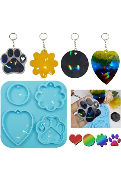 cnk craft shop Holografik Kedi Köpek Tasma Kalıbı Büyük Boy Silikon Kalıp, Ep...