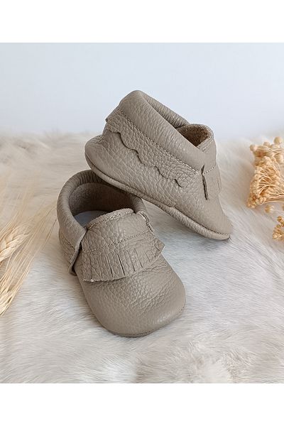 Hodore Rocco Dark Mink Leather Baby Moccasin