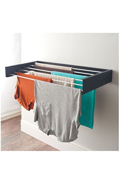 ALMUFARREJ رف تجفيف الملابس المثبت على الحائط قابل للسحب والطي لتوفير المساحة...