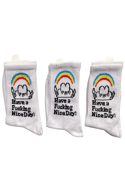 Meri Unisex Funny Patterned Socks 3 Pieces