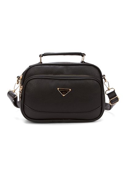 Adelina Bags Geantă de mână și de umăr neagră din piele moale pentru femei