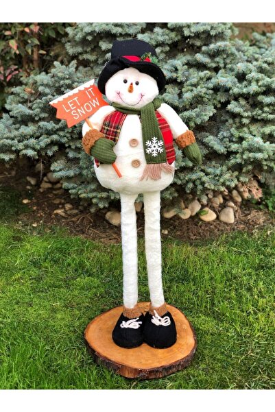 Cold Easy Kırmızı Yeni Yıl Uzayan Kardan Adam 42-72 Cm Uzayıp Kısalır