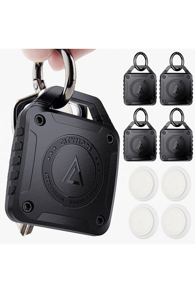 Choice 4 Pack For Airtag Keychain Holder Ipx8 Waterproof Airtags Case Ultra-compact For Apple Airtag Case K