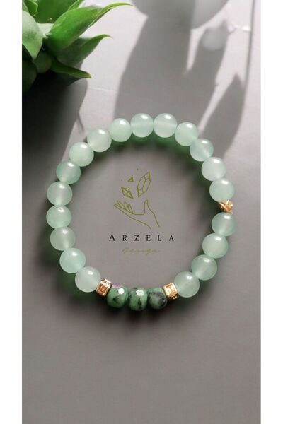 arzela Doğal Taş BİLEKLİK AVENTURİN VE ANYOLİT TAŞI