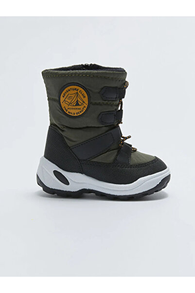 LC Waikiki Lcw Steps Khaki Printed Zippered Baby Boy Snow Boots