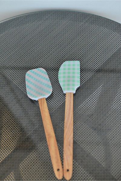 şirin eşyalarım Patterned Large Size Bamboo Spatula Set of 2