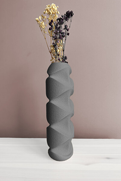 Obaco Baget Vazo, İskandinav Modern Eğrisel Hatlı Boğum Vazo, Minimal 23cm Bi...