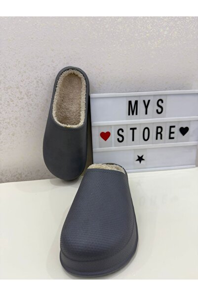 Akınal Bella GRİ Günlük Kullanıma Uygun İçi Peluşlu Ev Terliği