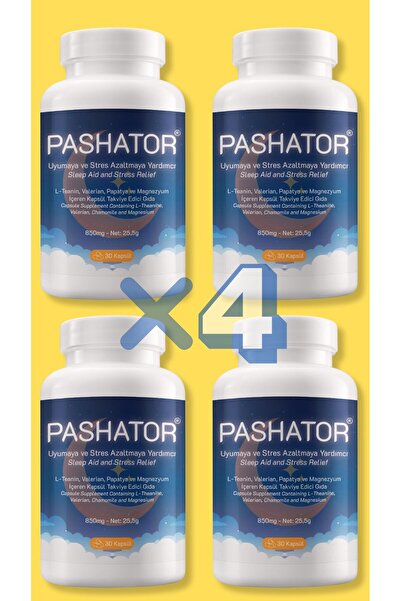 Pashator Stres ve Uyku Desteği: Magnezyum, Passiflora, Vitamin B6 ve L-Theani...
