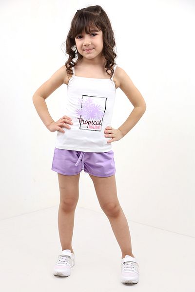 Toontoy Baby Girl Printed Shorts Set