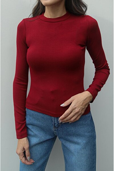 Havoş Burgundy Fit Basic Blouse