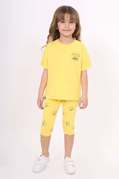 Toontoy Set Capri pentru fetiță Bunny cu imprimeu