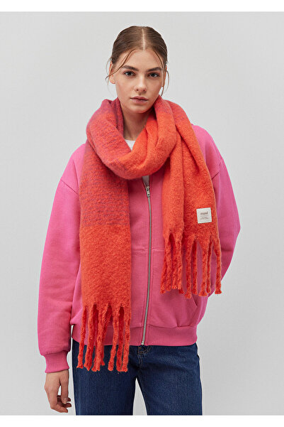 Mavi Püsküllü Turuncu Atkı 1912816-33651