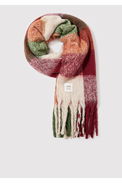 Mavi Püsküllü Kareli Atkı 1912815-71043