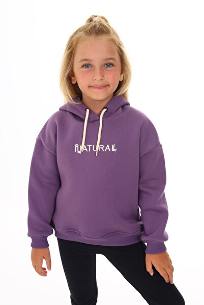 Toontoy Φούτερ για κορίτσια με κουκούλα με φυσικό κέντημα