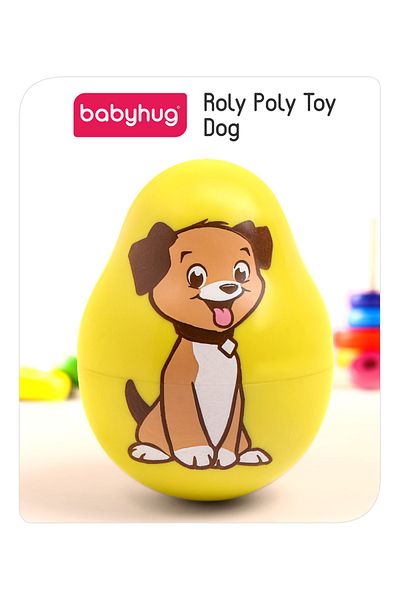 Babyhug Babyhug Roly Poly Dog Toy for Infants - Musical & Safe, Encourages Motor Skills, 0m+