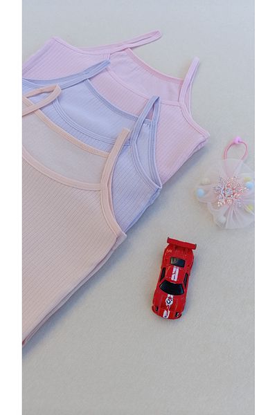 siyalife 3-Piece Ribbed Flexible Fabric Children's Singlet
