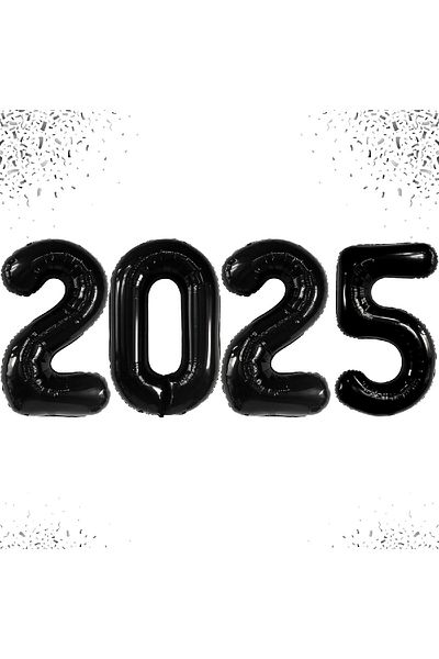 Bkmc Πρωτοχρονιάτικα μεγάλα 2025 FoilBalloon 34 ιντσών Καλή Πρωτοχρονιά Διακοσμήστε τα προμήθειες για το πάρτι την παραμονή της Πρωτοχρονιάς