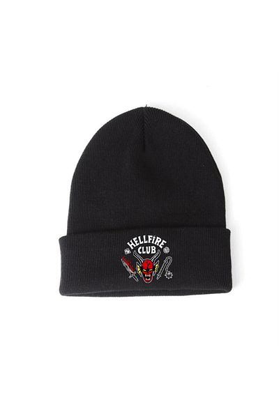 Köstebek Black Stranger Things Season 4 Dustin Hellfire Club Beanie