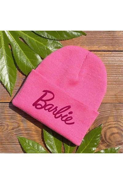 Köstebek Pink Barbie Logo Beanie