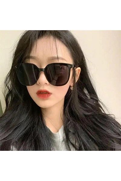 Köstebek Black Framed Round Model Cateye Sunglasses