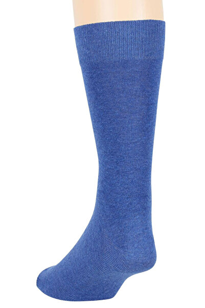 SİHİRLİ AYAKLAR Сині однотонні шкарпетки для чоловіків, 3 пари - бавовняні