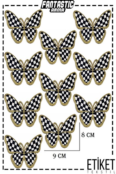 FANTASTIC ARMA 10 قطع من الأقمشة المنسوجة ذات النقش الفراشة اللامعة، منسوجات منزلية، نمط فراشة براق