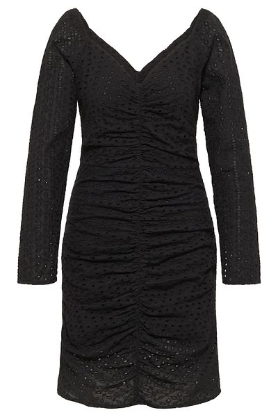 Faina Kleid mit Lochstickerei