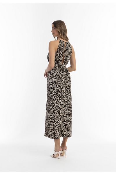 Faina Maxikleid mit Leoprint