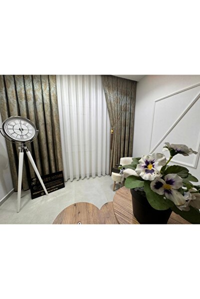 NİVEMESHOME Nivemeshome Pera V-402 - 1/3 Κοντή πλισέ κουρτίνα φόντου APM