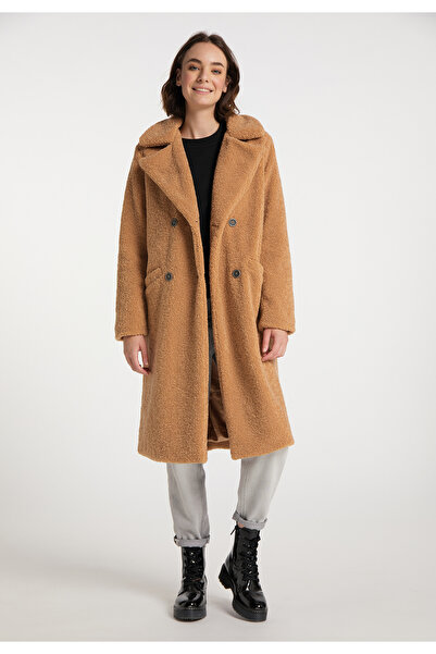 myMo Faux Shearling Mantel