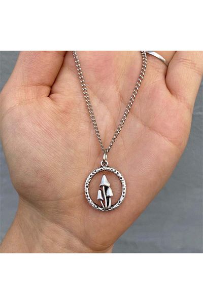 Köstebek Mushrooms in the Dotted Circle Chain Necklace