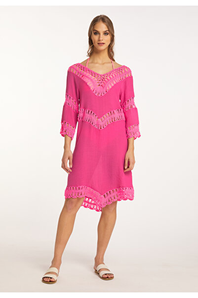 Izia Tunika-Kleid Mini mit Häkelpart