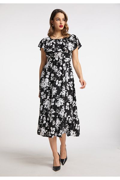 Faina Midikleid mit Allover-Print