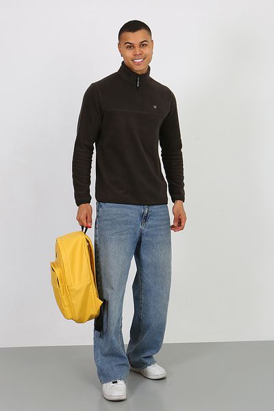 UOMOPARK 6001 Regular Fit Anti-Pilling Anti-Pilling Bato Collar Winter ανδρικό φλις