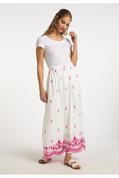 Generic Brand Fustă maxi brodată