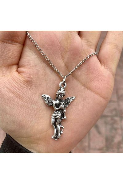 Köstebek Antique Baby Angel Necklace