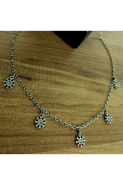 Köstebek 5-Piece Snowflake Motif Necklace