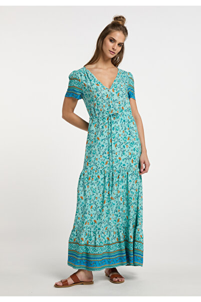 USHA Maxikleid mit Blumenprint