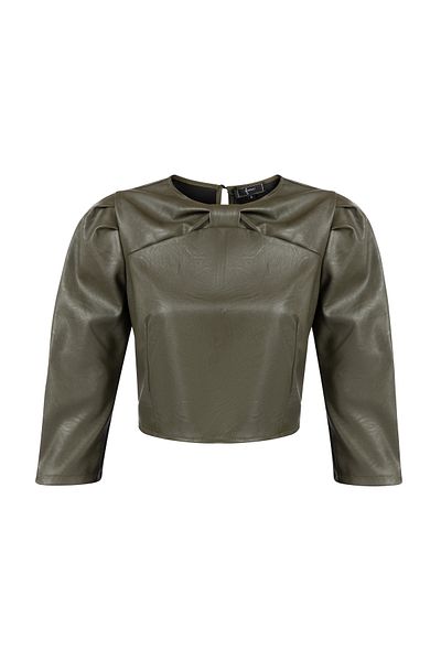 Faina Kunstleder Bluse