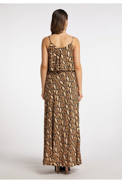 Faina Maxikleid mit Schlangen-Print