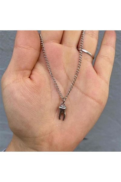 Köstebek Minimal Tooth Chain Necklace