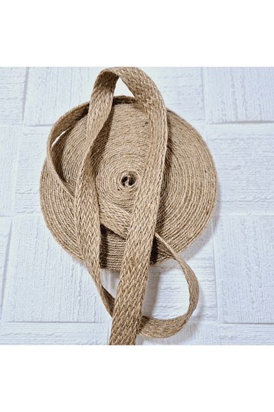 Kanguroom 10 Meters Knitted Jute Ribbon Ribbon - 1.5 cm Jute Rope Kendir